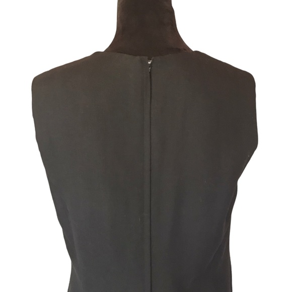 Talbots Black Sleeveless Linen Form Fitting Midi Dress - Picture 5 of 5